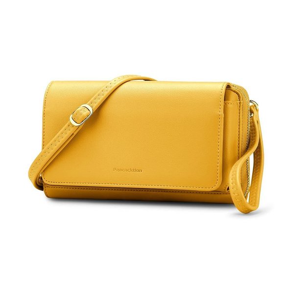 Rfid Crossbody Purses, Leather Travel Wallet, Clutch With ;) - Picture 1 of 6